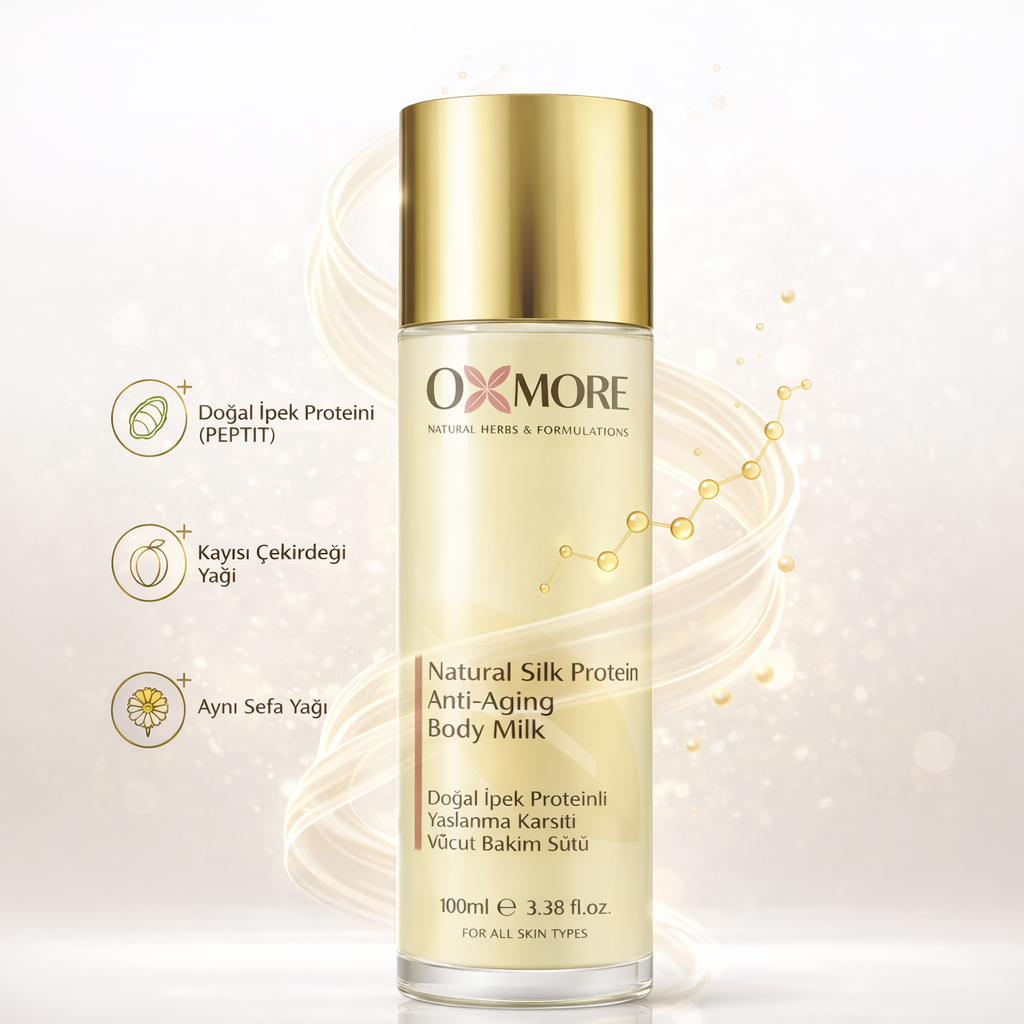 Doğal İpek Proteinli (Doğal Peptit) Yaşlanma Karşıtı Vücut Bakım Sütü 100ml